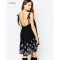 Summer Sun Tunic Strap Girl Dress in Black